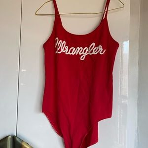 Wrangler size medium red bodysuit